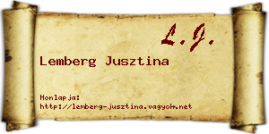 Lemberg Jusztina névjegykártya